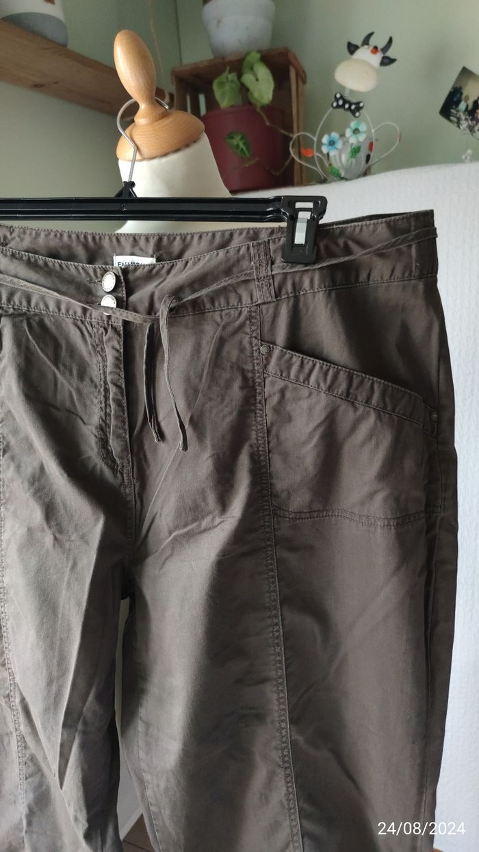 Pantalon large marron 50/52 - photo numéro 3