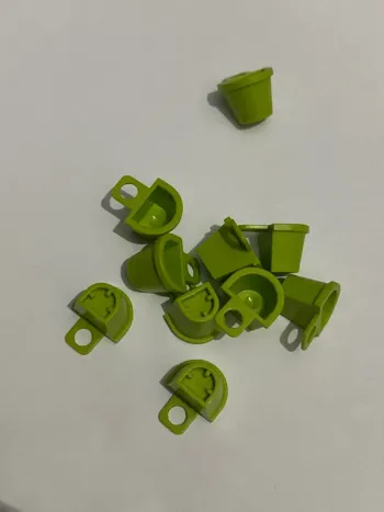 10 Lego, Minifigure Container D-Basket ref 4523 Lime