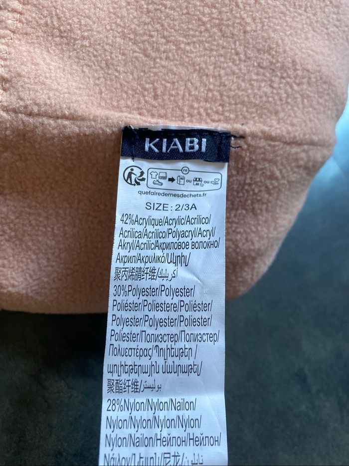 Bonnet pompon rose doublé polaire 2/3 ans kiabi - photo numéro 4