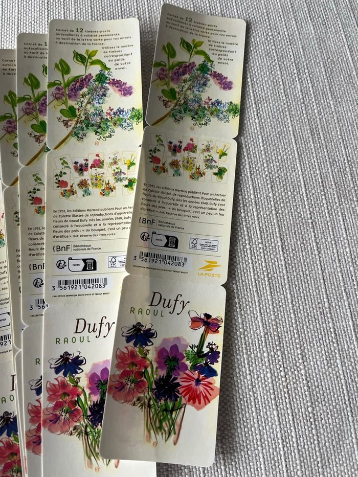 Lot 5 carnets de 12 timbres postal - photo numéro 5