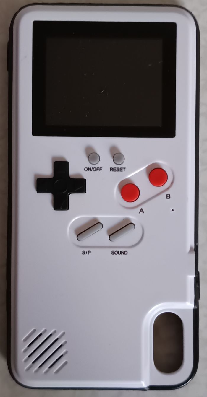 Coque Gaming Protection iPhone X version rétro Nintendo Gameboy Color 36 jeux