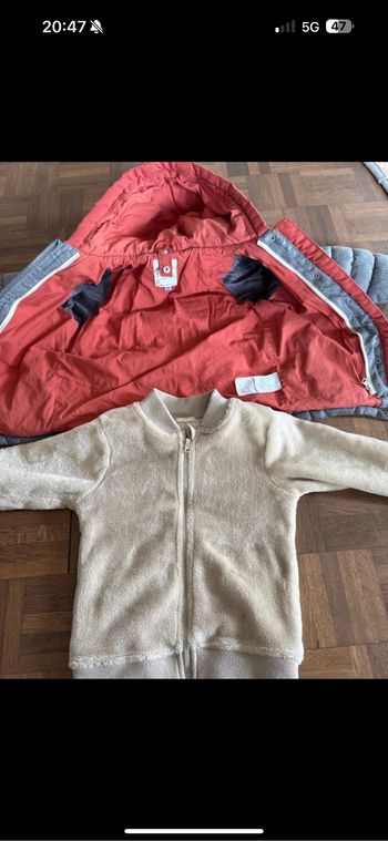 Manteau chaud garçon avec sa doublure chaude