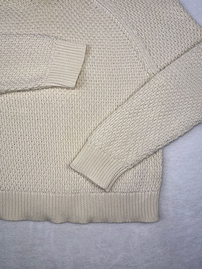 Pull femme Ralph Lauren beige clair / écru 100% coton Taille L femme maille épaisse premium #02225 - photo numéro 6
