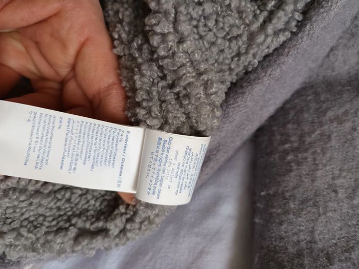 Manteau à capuche gris en laine Okaïdi 12 ans - photo numéro 7