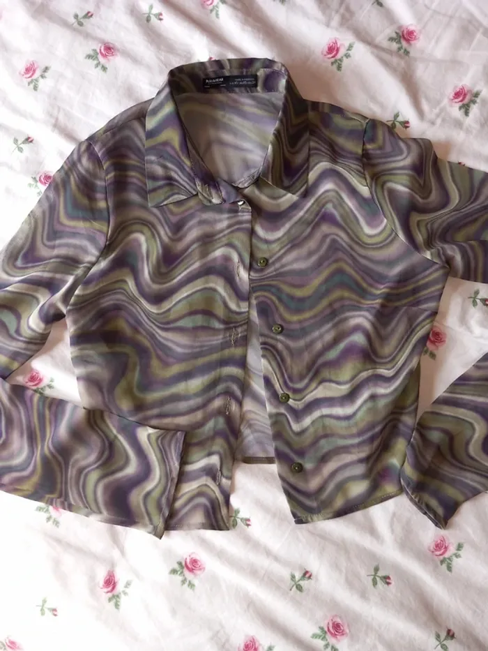 Chemise psychédélique Crop top