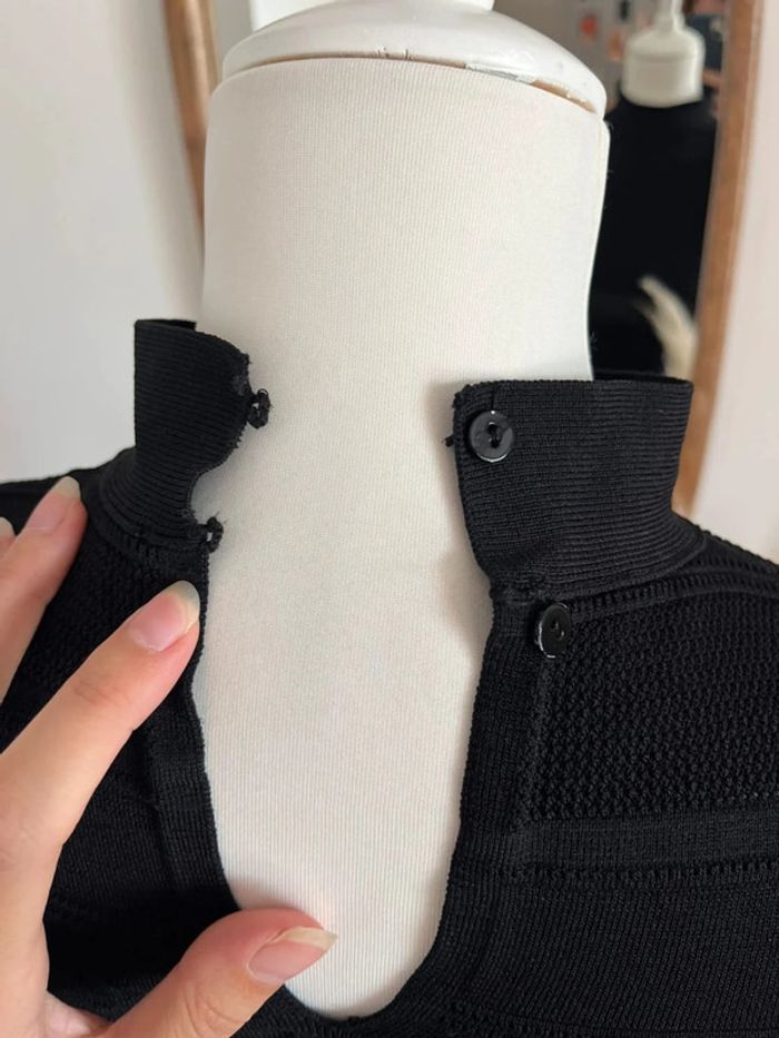 Robe en maille moulante noire Zara - photo numéro 6