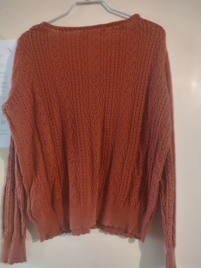 Pull femme couleur rouille – Gémo – Taille L ✨ - photo numéro 4