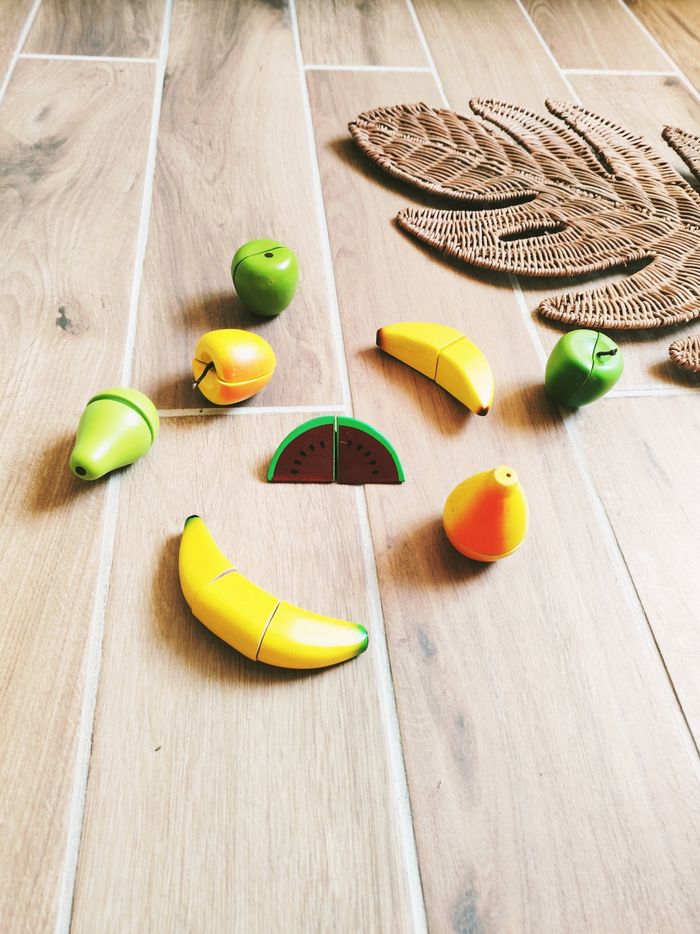 🍌Dinette aliments/ fruits à scratch en bois marque Oxybul