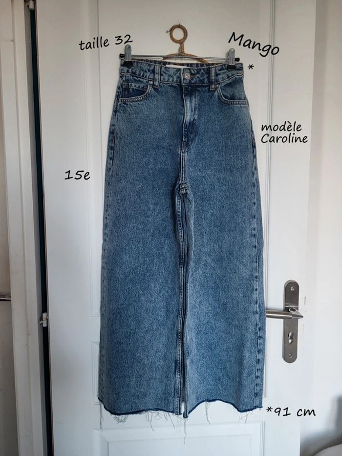 Jean culotte coupe large modèle Caroline Mango taille 32 - photo numéro 2