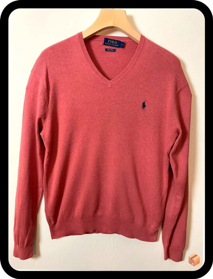 Pull Ralph Lauren – Taille S – Ocre – 100 % coton – Homme