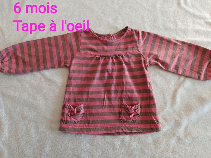 T -shirt manches longues 6 mois Tape à l'oeil
