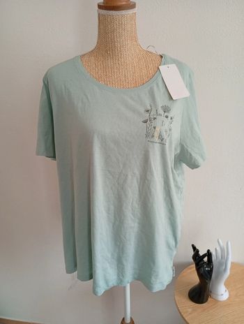 Tee shirt décontractée 2xl austalia style turquoise été fluide