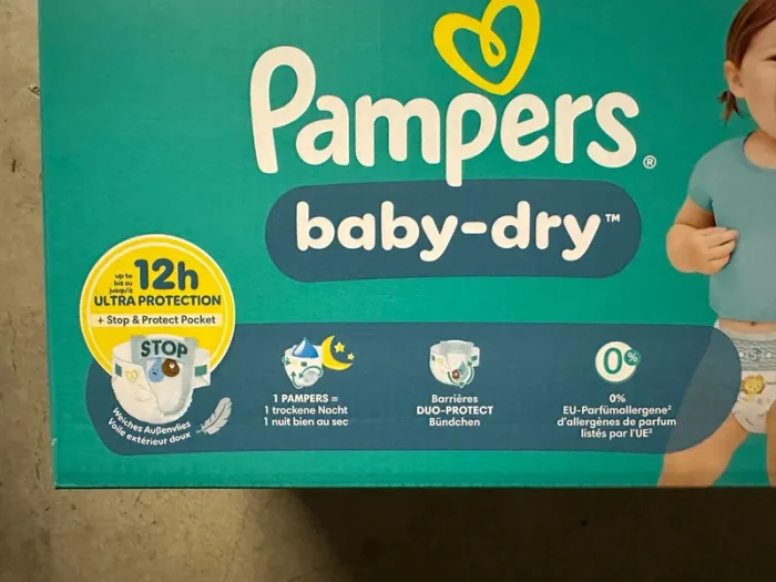 Paquet de couches Pampers baby dry taille 5+ - photo numéro 4