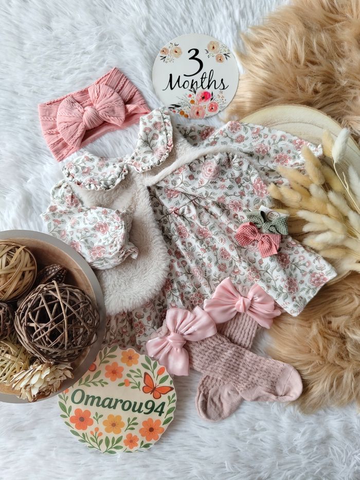 Ensemble complet 5 pièces C&A fille 3 mois 🎀