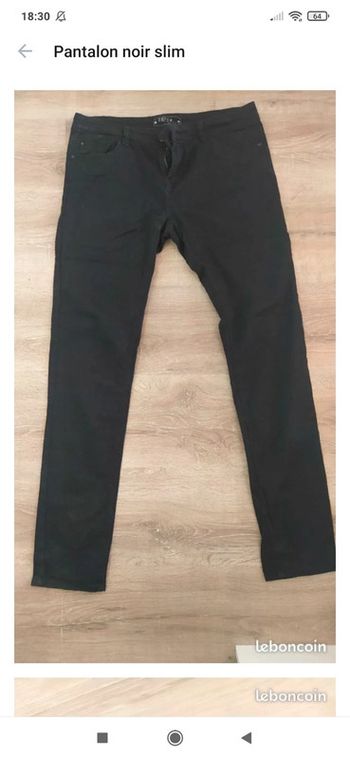 Pantalon slim noir