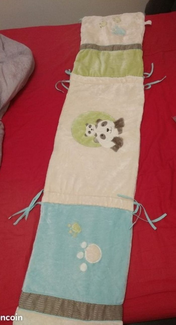 Lot plaid et tour de lit bébé hiver polaire - photo numéro 7