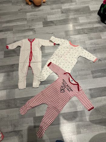 Lot de 3 pyjamas petit bateau