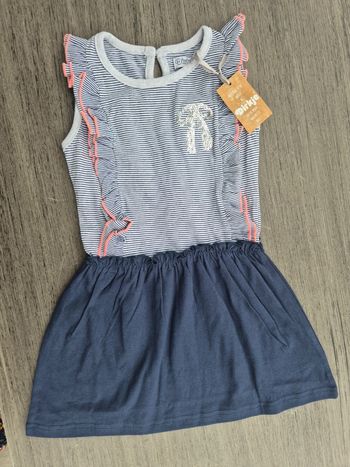 Robe Dirkje rayée 3 ans neuve