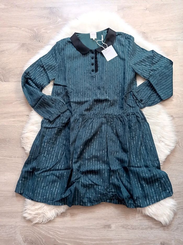 Neuf little Karl Marc John robe vert et doré Noël 10 ans 👉 composez votre lot !