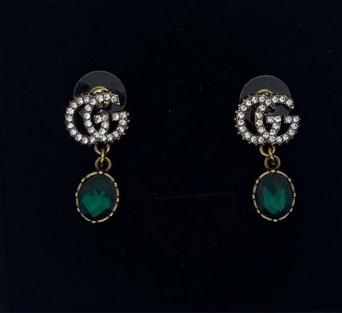 Boucles d’oreilles pendantes pour femme zircon vert