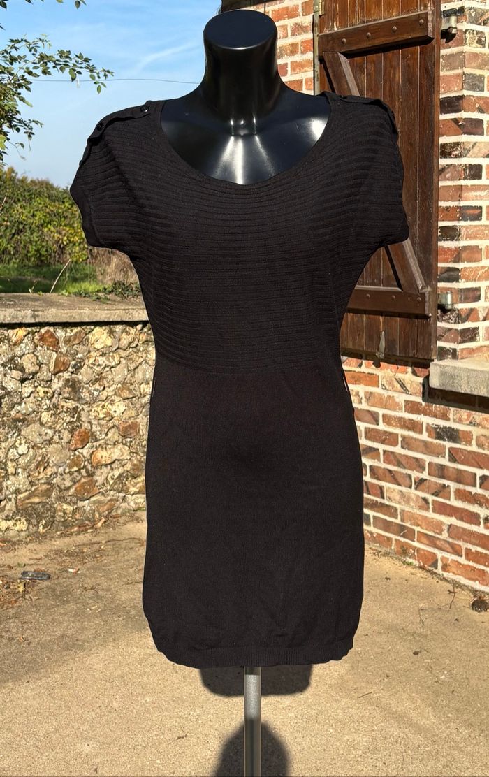 Robe pull noire à manches courtes – Mim – T36