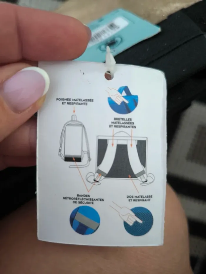 Cartable scolaire Bagtrotter doré pailleté et noir - Neuf avec étiquette - photo numéro 8