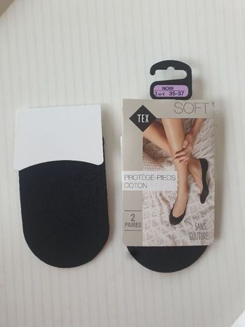 Lot x3 paires P 35 37 protège pied coton TEX