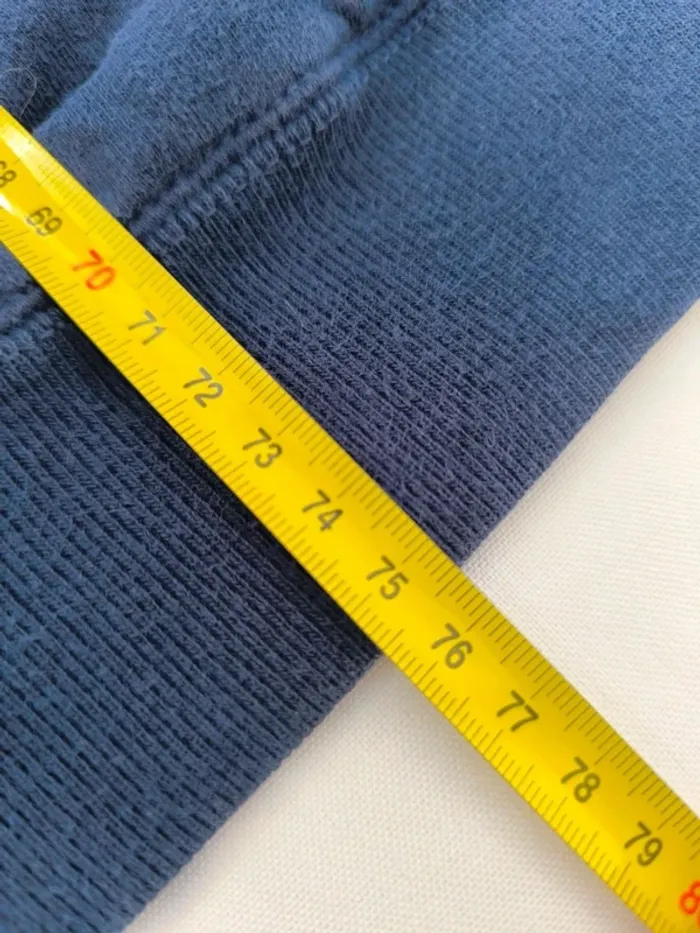 Pull homme 1/4 zippé Ralph Lauren taille XL Bleu avec col rayé jaune - photo numéro 9