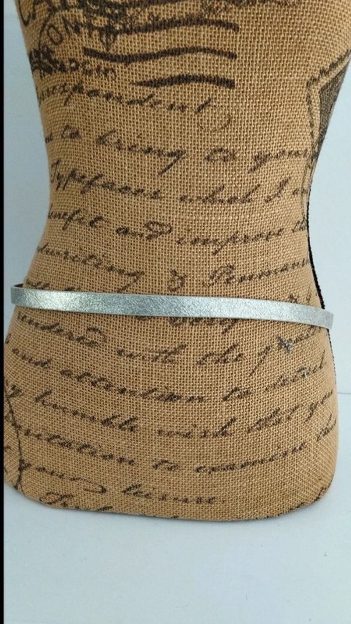 Ceinture argenté fine 90 cm - photo numéro 7