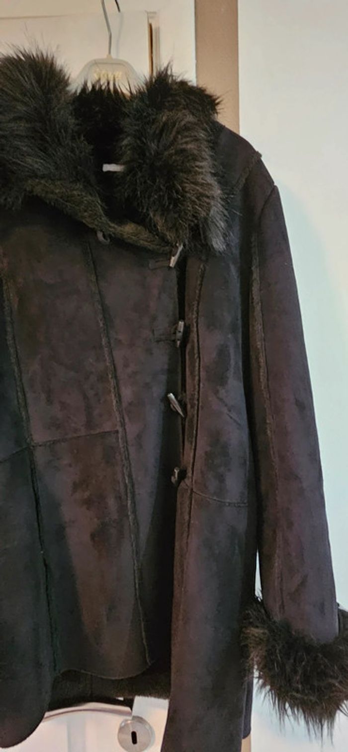 Manteau mi long, femme, 3 Suisse Collection,taille 42, nickel - photo numéro 3