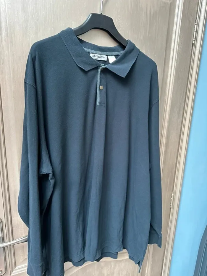 Polo manche longue taillissime 7XL noir - photo numéro 7
