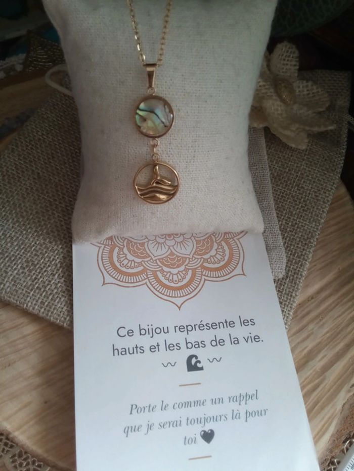 Collier vague de la vie ormeaux + carte - photo numéro 2