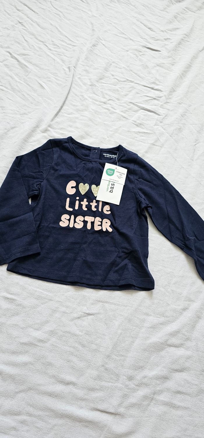 T-shirt manches longues fille de marque Vertbaude - photo numéro 2