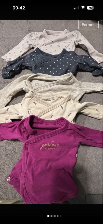 Lot de 5 bodies manches longues 