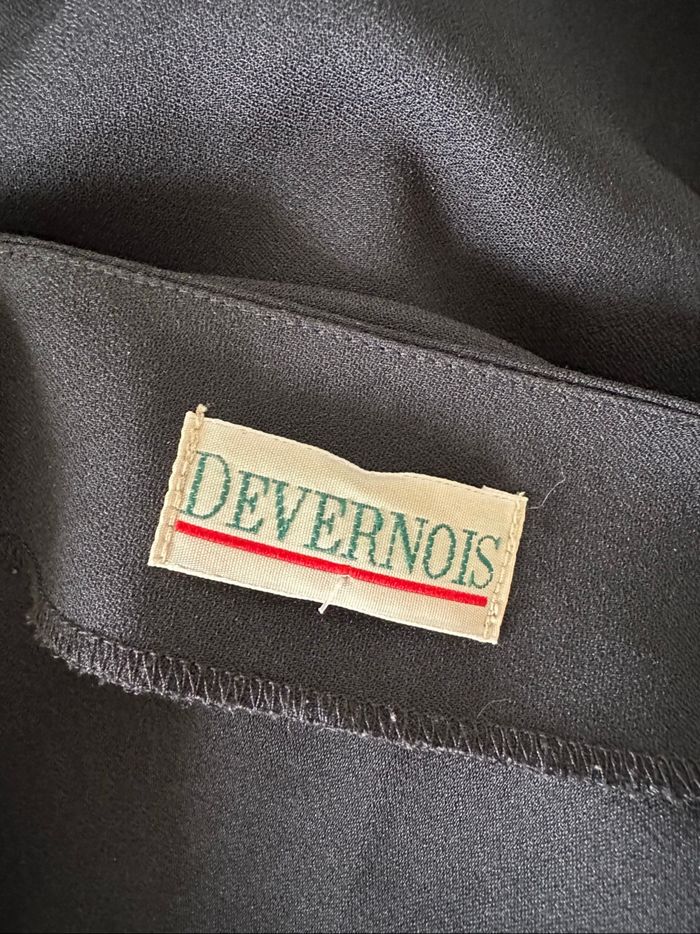 Blazer noir et doré en satin et velours Devernois Vintage T40 L - photo numéro 5
