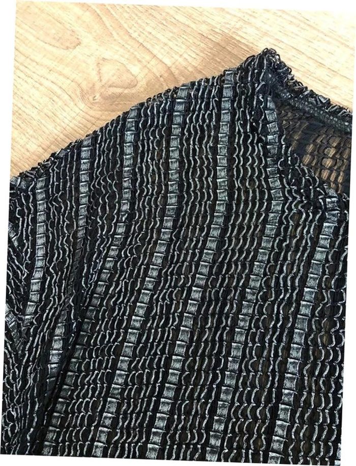 Top noir et argenté à manches courtes Morgan taille S TBE - photo numéro 14