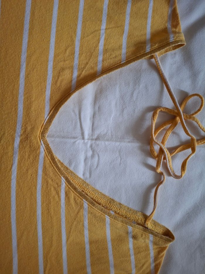 Tee shirt jaune et blanc xlu - photo numéro 8