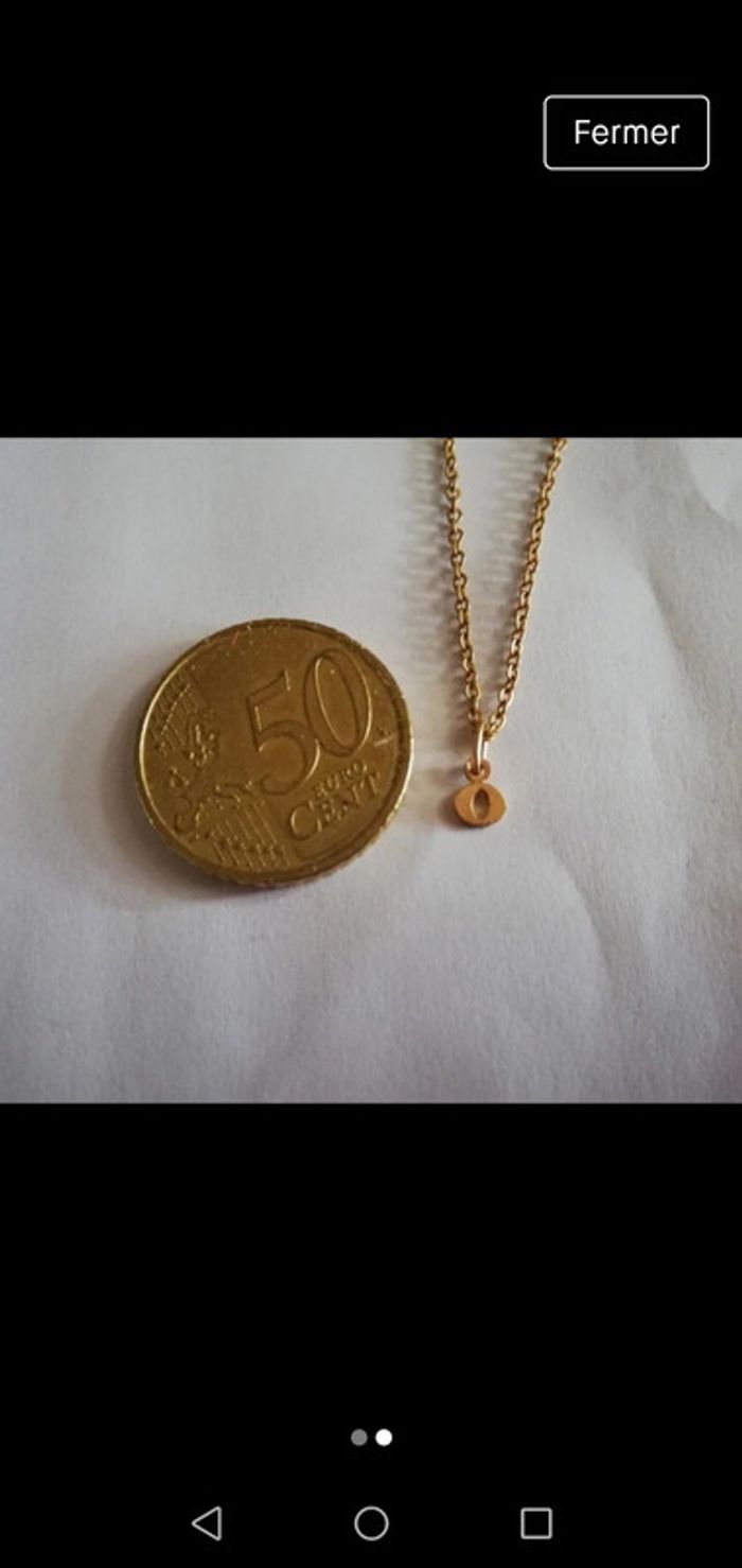 Magnifique collier vintage avec pendentif en or