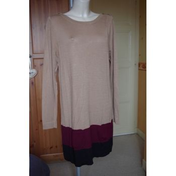 PAUL BRIAL - Robe en maille chaude tricolore  Taille 42