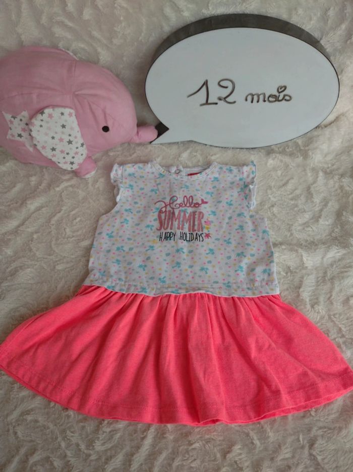 Robe été Fille 12 mois Hello Summer Holidays Tissaia