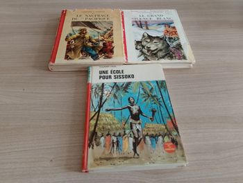 Lot de 3 livres, Divers (rouge et or souveraine)(15)