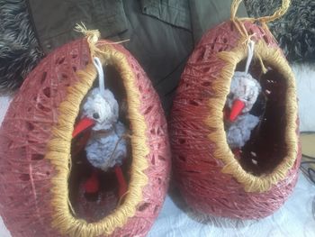 Lot de 2 deco œufs de noël