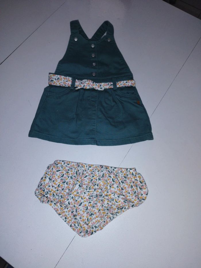 Ensemble robe et culotte bébé fille Obaibi en 9 mois - photo numéro 4