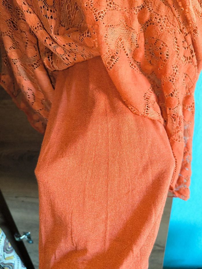 Robe été terracotta/orange made in Italie - photo numéro 4