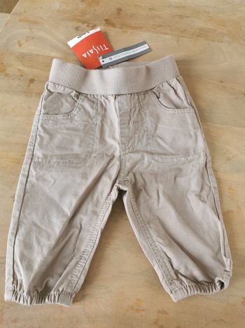 Pantalon d'été coton beige