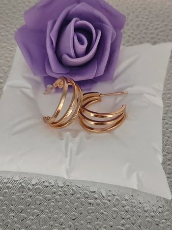 Créoles 3 rangs en acier inoxydable