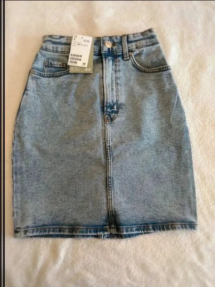 Jupe en Jean - Taille Haute, Style Vintage 💙 taille 12 ans - photo numéro 3