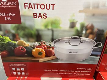 Faitout bas Napoleon neuf inox 6,5L tout feux