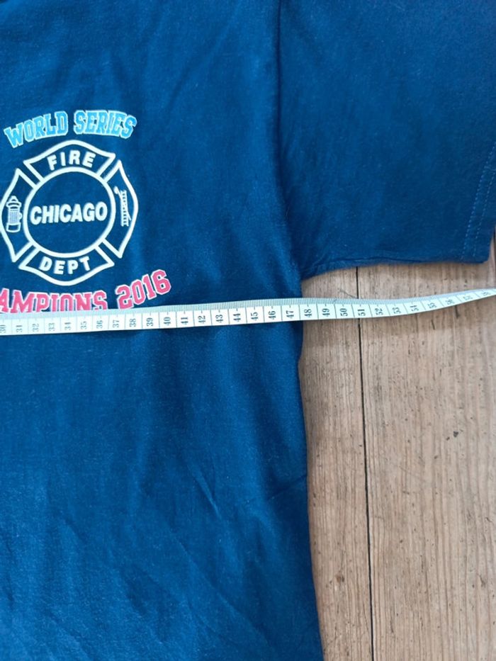T-shirt USA Fire dept chicago 2016 Vintage M - photo numéro 6