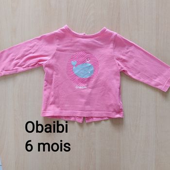 T -shirt manches longues 6 mois obaibi